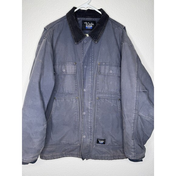 VTG Walls Blizzard Pruf Canvas Jacket Mens Large Chore Barn Work Distressed Coat - Picture 8 of 16